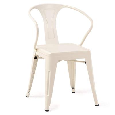 China Adjustable (Height) Mid-Back With Seat Metal Steel Stackable Industrial Dining Chair For Restaurant for sale