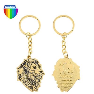 China custom wholesale 3d lion metal souvenir 3d metal promotion key chain for sale