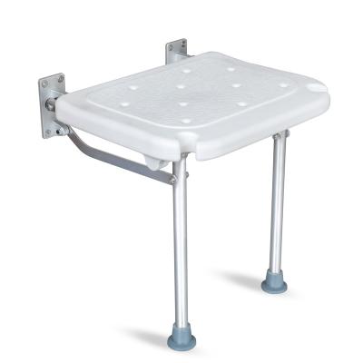 China Modern Folding White Easy To Install Wall Bathroom Shower Chair For Disabled for sale