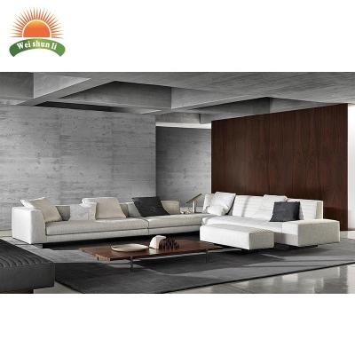 China New Removable Cover Furniture L Shape Couch Lounge Sectionals Sofa Modern Luxury Feather Modular Living Room Sofa for sale