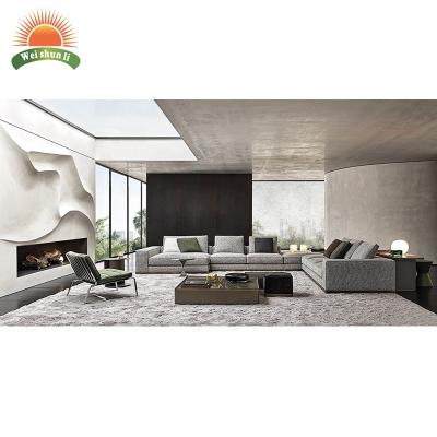 China New Designer Sofa Cover New Arrival Designer Sofa Italian Comfortable Couch Large Removable Fabric Large Sofa Metal Legs L Form Modern Sofa Set for sale