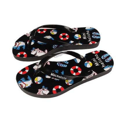 China Cushioning new flip-flops women's summer fashion and leisure cartoon printing indoor and outdoor sandals for sale