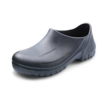 China Waterproof EVA Black Chef Shoes Waterproof Non-slip Wear-resistant Kitchen Rubber Safety Shoes For Men for sale