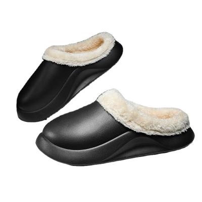 China Fashion Trend New Men's Cotton Indoor Home Shoes With Eva Plush Thick Warm And Waterproof Unique Indoor Slippers for sale