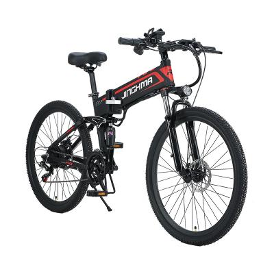 China EU Dropshipping JINGHMA R3 Aluminum Alloy Stock Electric Bicycle 800W 48V 20Ah 26 Inch Electric Folding Mountain Bike for sale