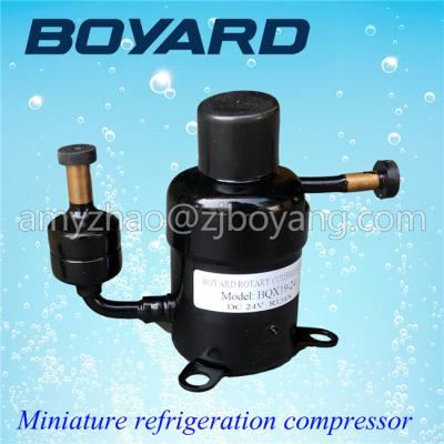 China Miniature Refrigerator Room Zhejiang Boyar r134a 12v 24v DC Refrigeration Compressor for sale