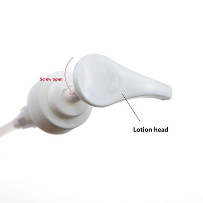 China Large 38/410 screw non-refillable plastic lotion pump for shampoo bottle, popular cosmetic hand lotion pump dispenser for sale