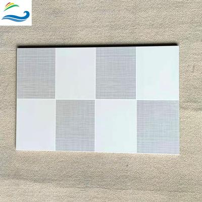 China 3D design porcelain wall tiles decking modern style white&gray modern tile interior glossy for bathroom for sale