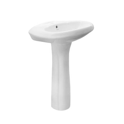 China Modern Oversized Look Ceramic Vintage Goodone Porcelain Compact Pedestal Wash Basin White Hand Wash Sink for sale