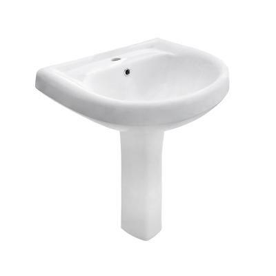 China Goodone Ware Lavatory Modern Single Sanitary Pedestal Washroom Washroom Pedestal Bath Sink for sale