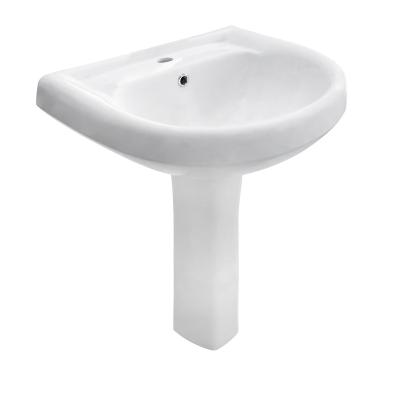 China Bathroom Sanitaryware Goodone Modern Contemporary Very Small White Pedestal Sink Ceramic Wash Basins for sale