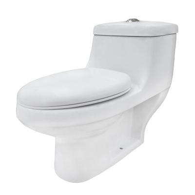 China Goodone Modern Public One Piece Around Trapway Chair Waist Floor Stand Closestool Edged Toilet for sale