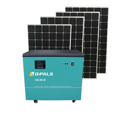 China Mini Home Solar Power System 5kw 220v 5000w Solar Power System 220v 5120Wh 5KW Solar Generator Set for sale