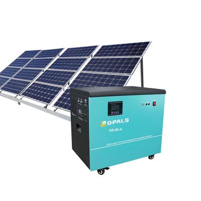 China Home Built In Inverter 3Kw Solar Generator BMS Solar Lithium Battery Solar Home Power Station Off Grid for sale