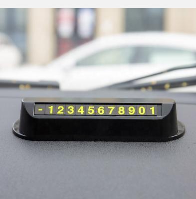 China Wholesale Custom Magnetic Parking License Plate Digital Paste PU Phone Number Car Parking Card Luminous Plate for sale