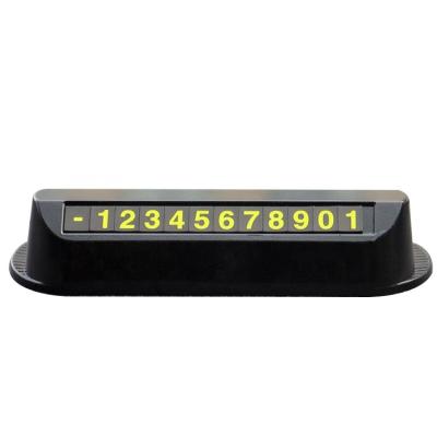 China Wholesale Custom Magnetic Parking License Plate Digital Paste PU Phone Number Car Parking Card Luminous Plate for sale