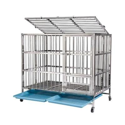 China Direct viable direct selling all kinds of stainless steel single luxury wire mesh outdoor foldable metal dog cage for sale