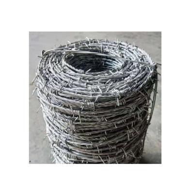 China Cheap Outdoor Great Protection Galvanized Or Pvc Coated Antirust Barbed Wire Stainless Steel Barbed Wire for sale