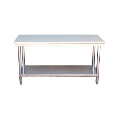 China Modern Factory Direct Supply Oil Resistant Double Layer Stainless Steel Prep Workbench for sale