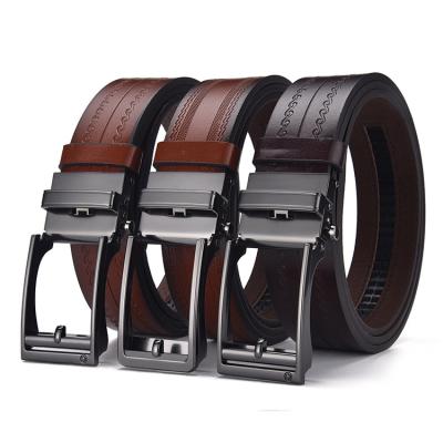 China Business Manufacturer Direct Selling Simple Stylish Men's Belt Exquisite Casual Men's Alloy Automatic Buckle Belt for sale