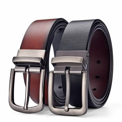 China Business retro parsimonious male belt with double sided cingulate high quality durable male belt for sale