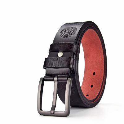 China Customized High Quality Business Factory Wholesale Men's Belts PU Embossed Casual Jeans Belt for sale