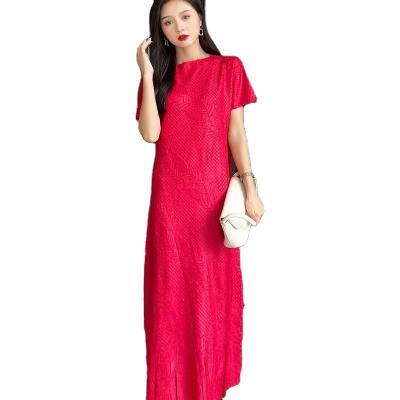 China 2022 New Embroidery Breathable Wholesale Dresses For Women Fashion Summer Asia Long Casual Dresses for sale