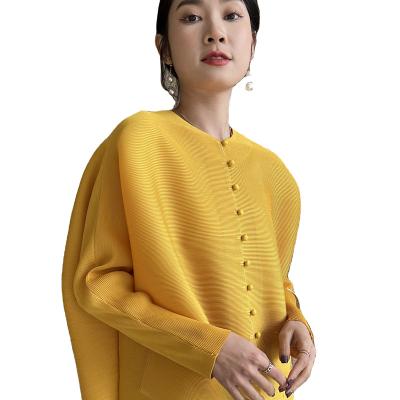 China Pleated comfortable wholesale factory direct intellectuality swap daily dating long sleeves yellow clothes for sale