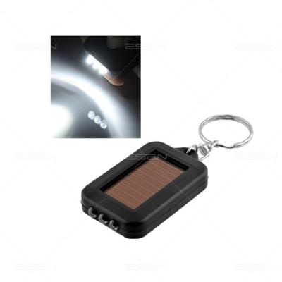 China Solar Rechargeable ABS 3 Led Key Chain Light for sale