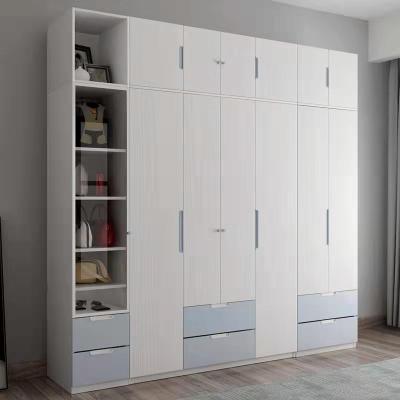 China Walnut MDF Modern Design Adjustable Wall Set Furniture(Others)Wooden Cloth Organizer Custom Bedroom Wardrobe Closet Storage Cabinets for sale