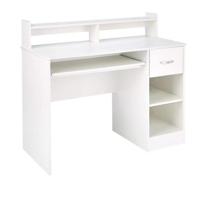 China Home Office Small White Single Computer Hutch Desks (Other) Best Adjustable L Shaped Wood With Keyboard Tray for sale