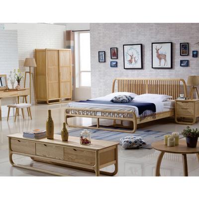 China Nordic Convertible Bed Solid Wood Home Bedroom Furniture for sale