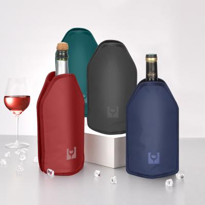 China Sustainable Reusable Cooler Wine Ice Pack Sleeve Wine Bottle Fridge Wine Cooler Sleeve With Protector for sale