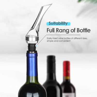 China Sustainable Perfect Gift Premium Upgraded Aluminum Bar Accessories Woodpecker Shaped Bottle 2 Red In 1 Wine Pourer Aerator for sale