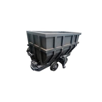 China energy & Curved Rail Side Dump Mining Car Cast Steel Mine Car For Ore Transportation for sale