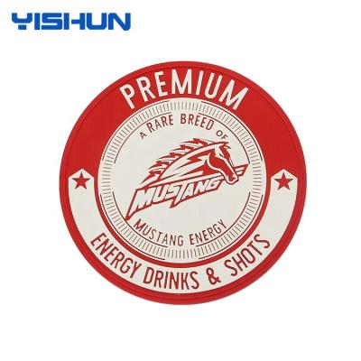 China Sustainable Custom Round Silicone Rubber PVC Drink Coaster for sale