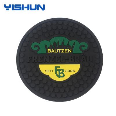 China Viable Custom Design Promotional Soft Rubber PVC Cup Mat Tea Coaster for sale