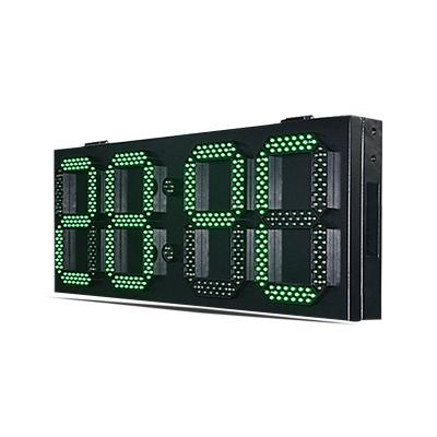 China High Brightness 10 Inch Green LED Pendulum Time Display LED Panel Gas Station Gas Price Digital Gas Price Sign High Brightness Outdoor Iron Box for sale