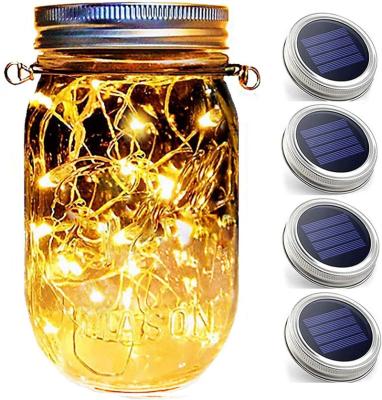 China JarSolar Powered Mason Jar Lights Waterproof Lantern Mason String Solar Lights for Home Christmas Garden Decorative 7*14cm for sale