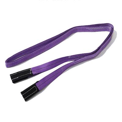 China Pick 1 Multi-size Polyester Flat Webbing Sling Ton-12 Ton 100% Polyester Eye Lifting Sling for sale