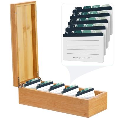 China MaxGear 2.2 x 3.5 Inches Wooden Business Card Holder Bamboo for sale