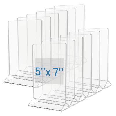 China Retail Application MaxGear Acrylic12 Pack 5 x 7 inch Double Sided Announcement Picture Frame Plasticacrylic Brochure Holder Display Stand Sign Holder for sale