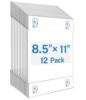 China MaxGear 12 Pack 8.5 x 11 Acrylic Clear Plastic Frames Sign Holder for sale