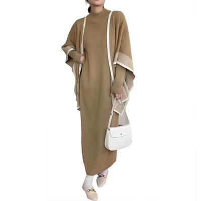 China Cotton Shawl Middle East Suit New Two Piece Sets Prayer Dubai Muslim Women Dress Abaya Islamic Clothing for sale