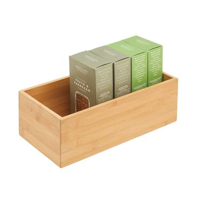 China China Bamboo Buffet Drawer Stackable Tray Bin Organizer - Eco-Friendly, Universal - Various Sizes, Set of 2 for sale