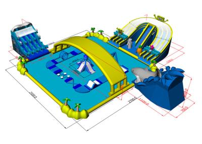 China Toboganes acuáticos inflables de la piscina de agua los 45*40m para los niños y los adultos en venta