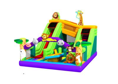 China Forest Animal Custom Water Slides 9m Inflatable Fun Land for sale