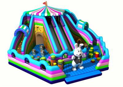 China Customized Rabbit Circus PVC Tarpaulin 10m Inflatable Fun Land for sale