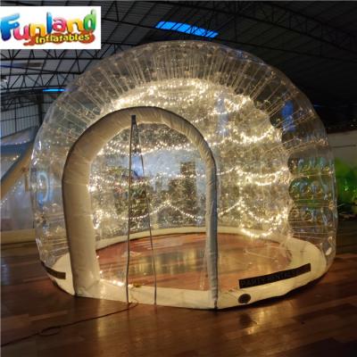 China Lighting 4m Transparent PVC Inflatable Resort Igloo Dome Tent For Hotel for sale