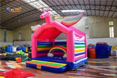 China Arco iris inflable los 3.5m Unicorn Bounce House Rental del PVC de los niños en venta